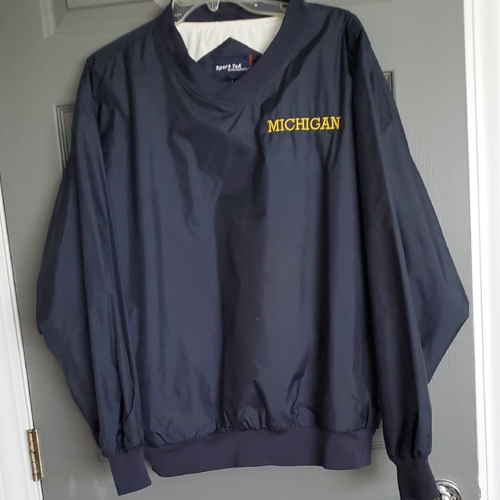 Port Authority Blue and Yellow Windbreaker Jacket